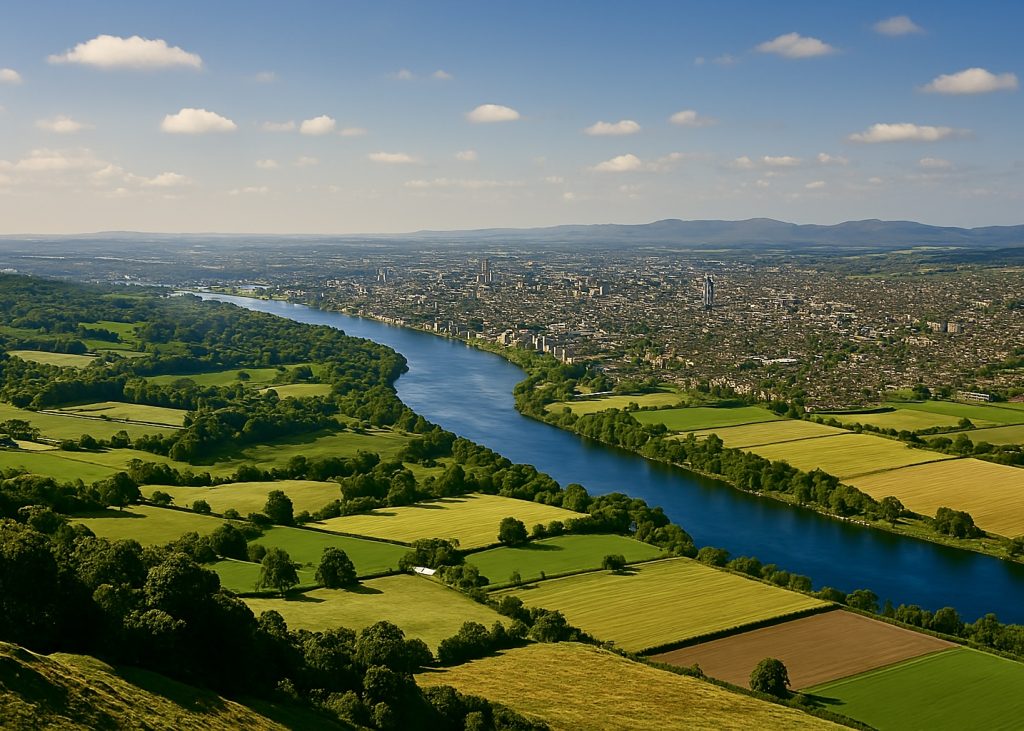 Glamping in Wales - Regions - Glasgow & The Clyde Valley (AI generated image)